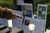 Green lighting display at JJHS Sustainability Fair